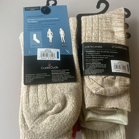 NWT Cuddl Duds 5 Pair Socks - Picture 2 of 2